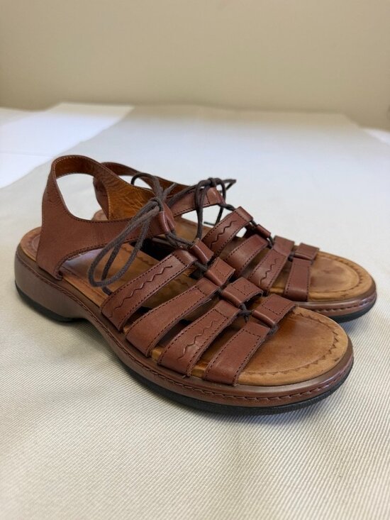 Dansko Shoes - Dansko Elena Brown Leather Lace Up Gladiator Comfort Sandals EU 39 US 8.5-9